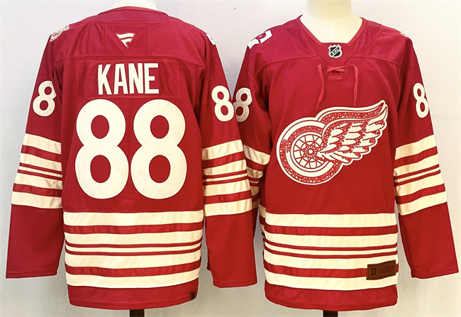 Detroit Red Wings #88 Patrick Kane Red 2025-26 Centennial Premium Stitched Hockey Jersey Detroit Red Wings #88 Patrick Kane Red 2025-26 Centennial Premium Stitched Hockey Jersey