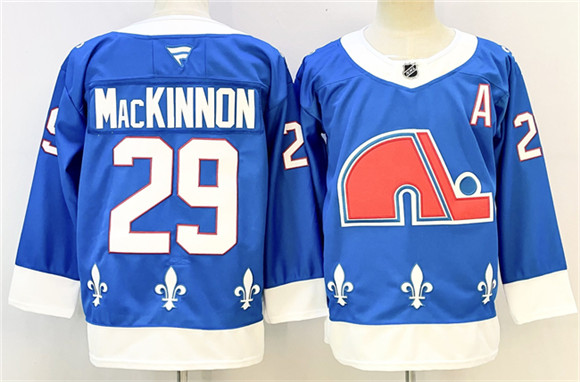 Colorado Avalanche #29 Nathan MacKinnon Blue 2025-26 With A Patch Alternate Stitched Jersey Colorado Avalanche #29 Nathan MacKinnon Blue 2025-26 With A Patch Alternate Stitched Jersey
