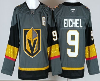 Vegas Golden Knights #9 Jack Eichel Gray Authentic Jersey Vegas Golden Knights #9 Jack Eichel Gray Authentic Jersey