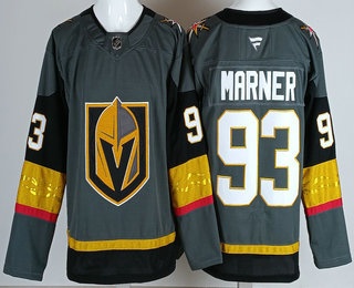 Vegas Golden Knights #93 Mitch Marner Gray Authentic Jersey Vegas Golden Knights #93 Mitch Marner Gray Authentic Jersey