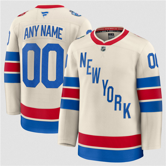 New York Rangers Active Player Custom Cream 2026 Winter Classic Stitched Hockey Jersey