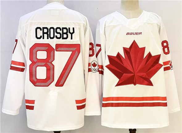 Canada Hockey #87 Sidney Crosby White Stitched Jersey
