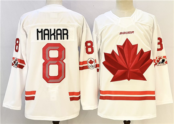 Canada Hockey #8 Cale Makar White Stitched Jersey