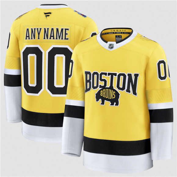 Boston Bruins Active Player Custom Gold 2026 Stadium Series Stitched Hockey Jersey