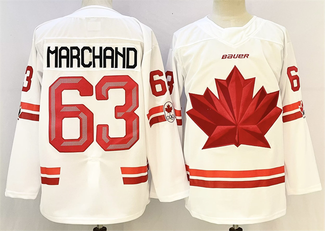 Canada Hockey #63 Brad Marchand White Stitched Jersey