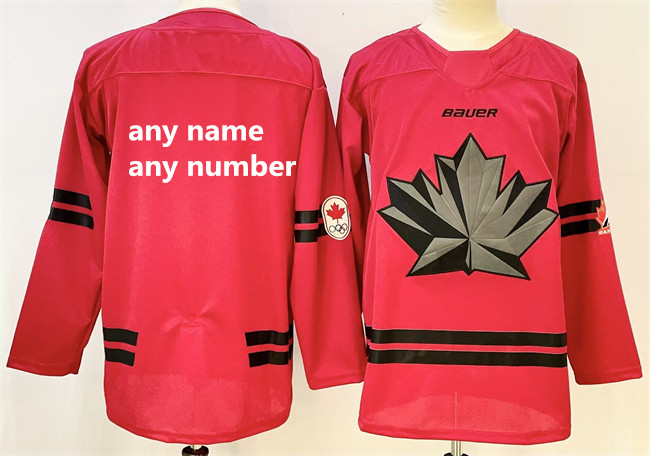 Canada Hockey Custom Red 2026 Stitched Hockey Jersey