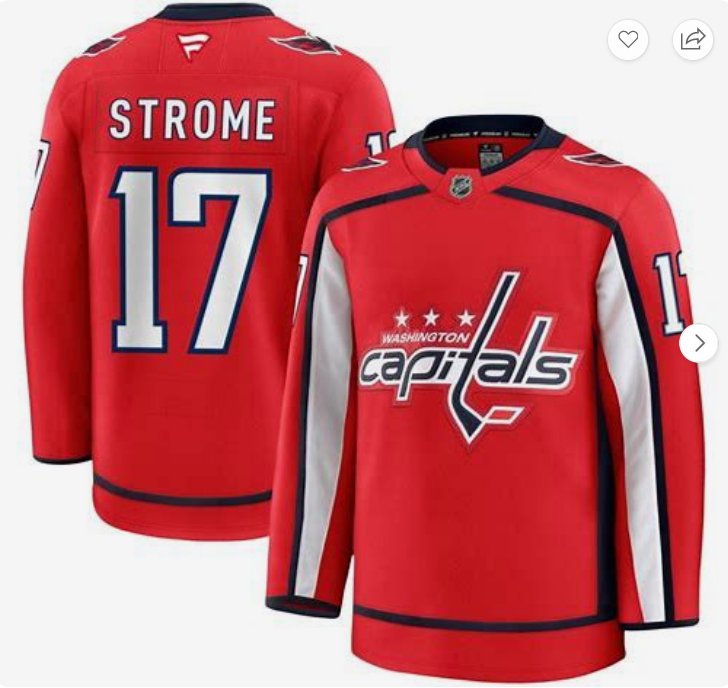 Washington Capitals #17 Dylan Strome Red 2024-25 Home Stitched Hockey Jersey