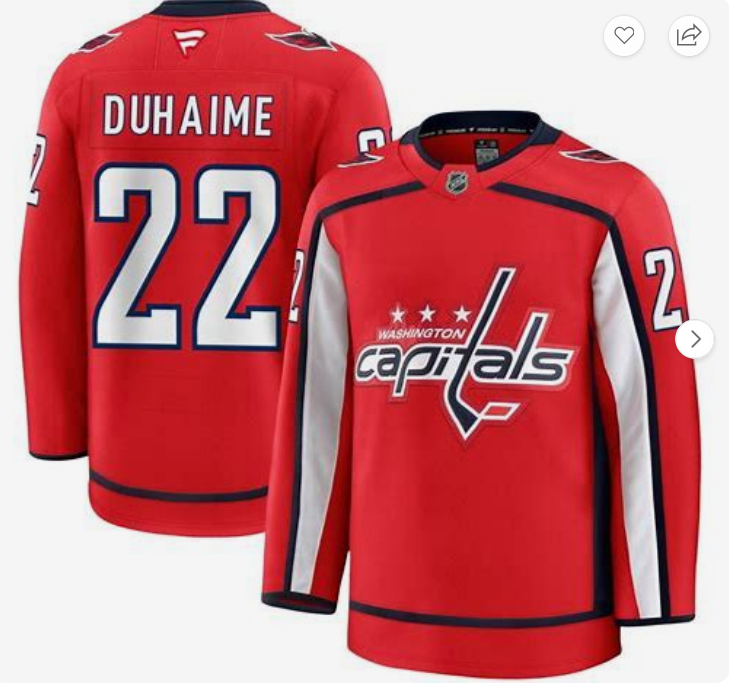 Washington Capitals#22 Brandon Duhaime Red 2024-25 Home Stitched Hockey Jersey
