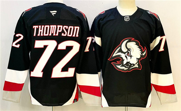 Buffalo Sabres #72 Tage Thompson Black 2024-25 Alternate Stitched Hockey Jersey