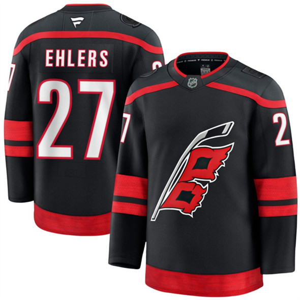Carolina Hurricanes #27 Nikolaj Ehlers Black 2024-25 Home Stitched Hockey Jersey