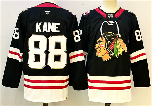 Chicago Blackhawks #88 Patrick Kane Black Stitched Hockey Jersey