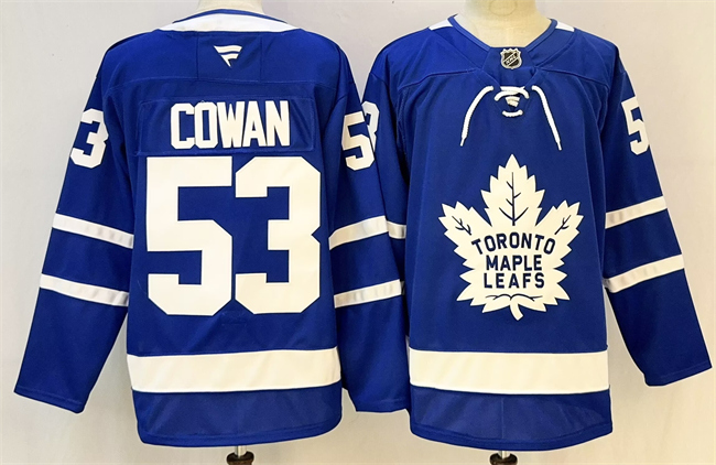Toronto Maple Leafs #53 Easton Cowan Blue 2026 Stitched Hockey Jersey