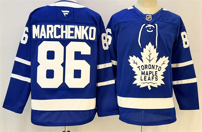 Toronto Maple Leafs #86 Kirill Marchenko Blue 2026 Stitched Hockey Jersey