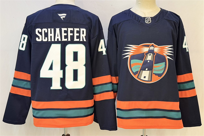 New York Islanders #48 Matthew Schaefer Navy 2024-25 Stitched Hockey Jersey