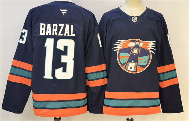 New York Islanders #13 Mathew Barzal Navy 2026 Stitched Hockey Jersey