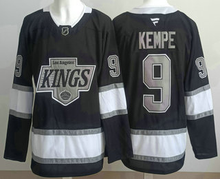 Los Angeles Kings #9 Adrian Kempe Black Alternate Authentic Jersey