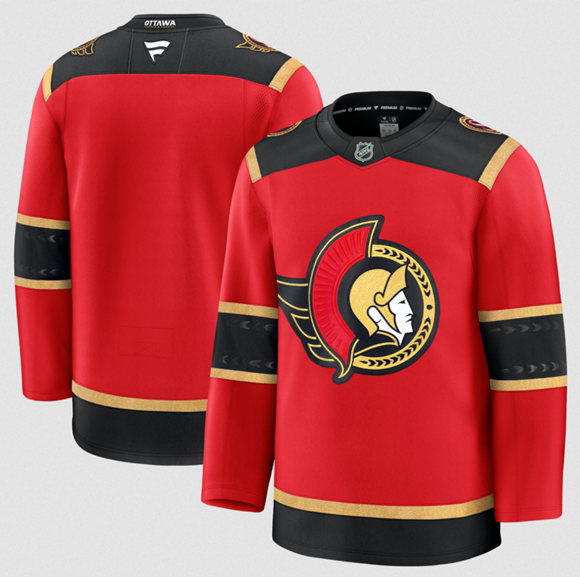 Ottawa Senators Blank Red Alternate Stitched Hockey Jersey