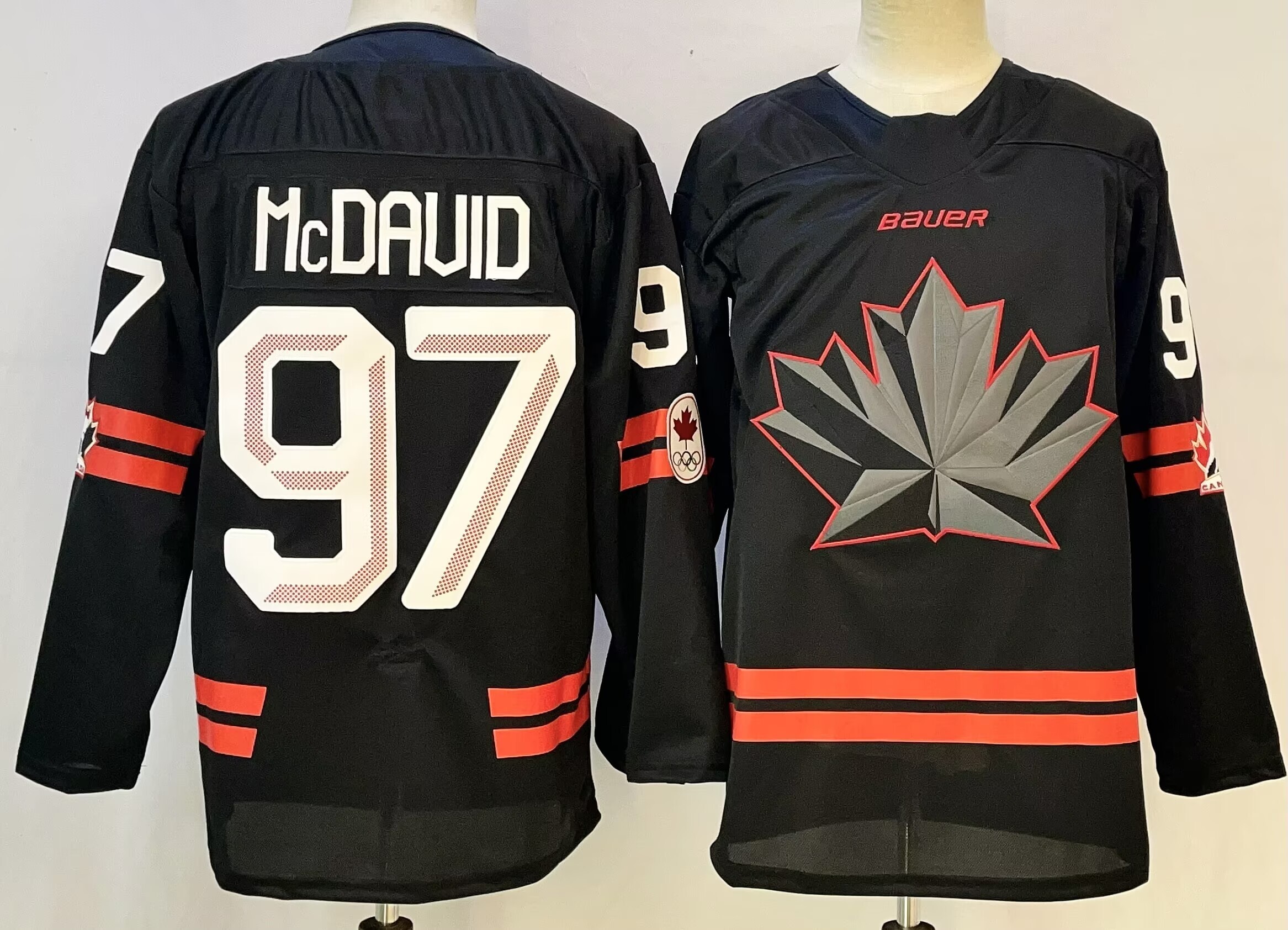 Canada Hockey #97 Connor McDavid Black Stitched Jersey