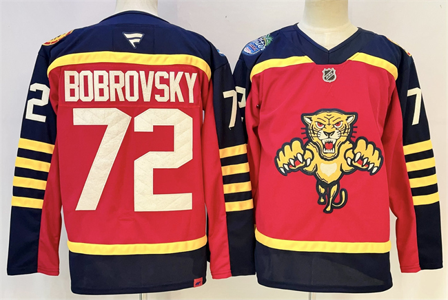 Florida Panthers #72 Sergei Bobrovsky Red 2026-2026 Winter Classic Stitched Hockey Jersey