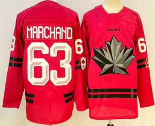 Canada Hockey #63 Brad Marchand Red 2026 Olympics Authentic Jersey