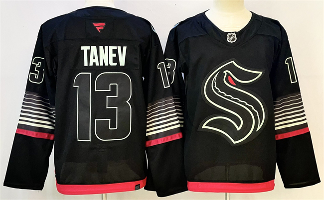 Seattle Kraken #13 Brandon Tanev Black 2026 Alternate Stitched Hockey Jersey