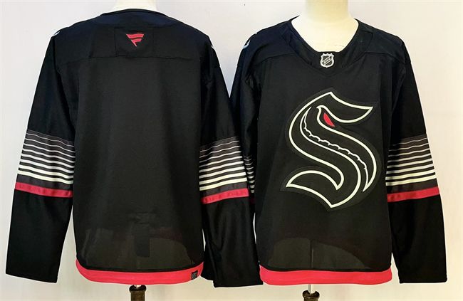 Seattle Kraken Blank Black Alternate Stitched Hockey Jersey