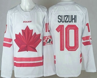 Canada #10 Nick Suzuki White 2026 Olympics Authentic Jersey
