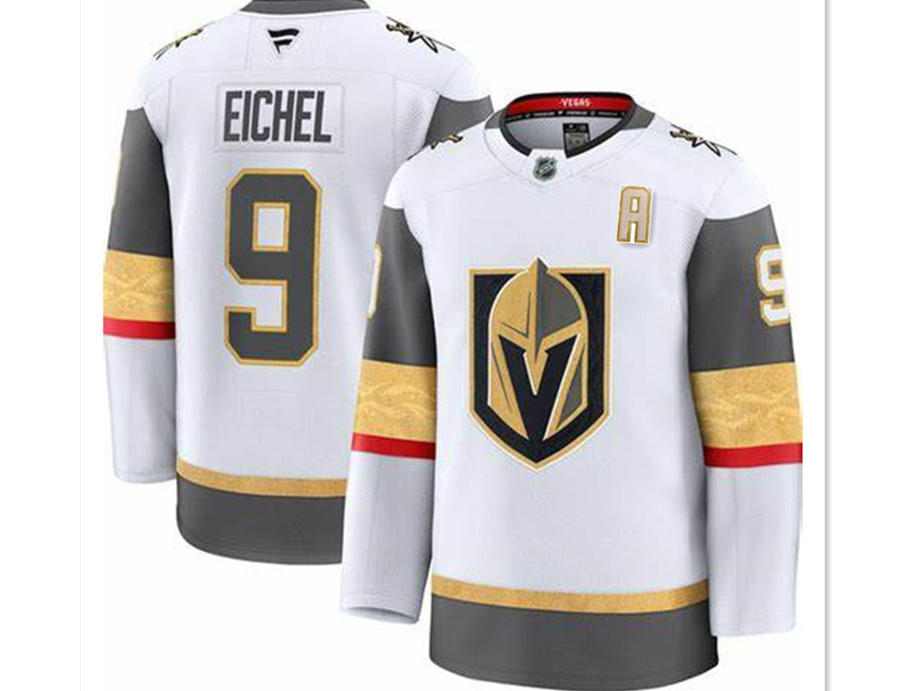 Vegas Golden Knights #9 Jack Eichel White With A Patch Authentic Jersey