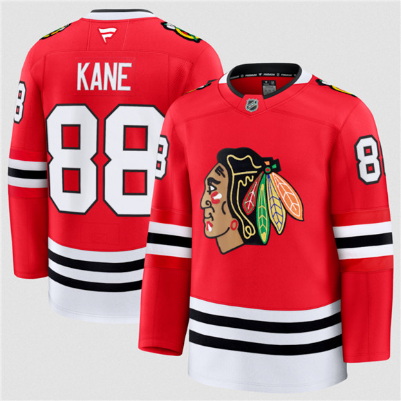Chicago Blackhawks #88 Patrick Kane Red 2024-25 Home Stitched Hockey Jersey