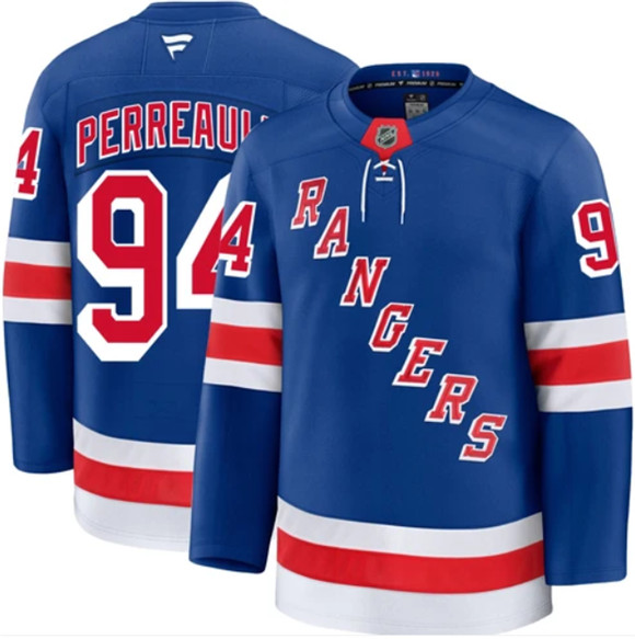New York Rangers #94 Gabe Perreault Royal Home Stitched Hockey Jersey