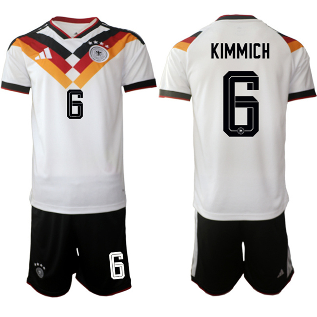 Germany #6 Joshua Kimmich White 2025-26 Home Soccer Jersey Suit