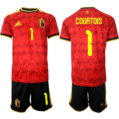 Belgium #1 COURTOIS National Team FIFA x World Cup 2026 Home Red On Field Jersey Belgium #1 COURTOIS National Team FIFA x World Cup 2026 Home Red On Field Jersey