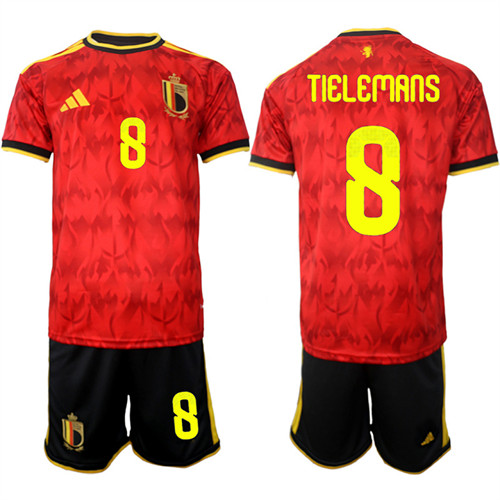 Belgium #8 TIELEMANS National Team FIFA x World Cup 2026 Home Red On Field Jersey Belgium #8 TIELEMANS National Team FIFA x World Cup 2026 Home Red On Field Jersey