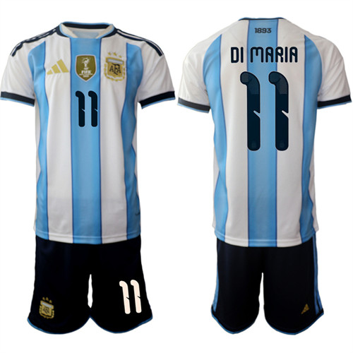 Argentina #11 DI MARIA National Team FIFA x World Cup 2026 Home White On Field Jersey
