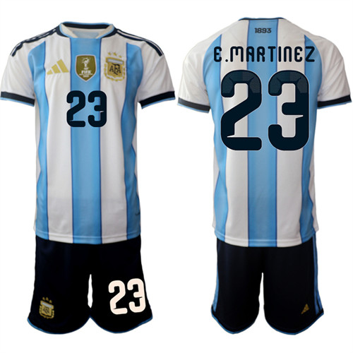 Argentina #23 E.MARTINEZ National Team FIFA x World Cup 2026 Home White On Field Jersey