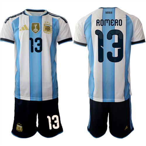 Argentina #13 ROMERO National Team FIFA x World Cup 2026 Home White On Field Jersey