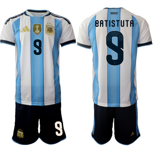 Argentina #9 BATISTUTA National Team FIFA x World Cup 2026 Home White On Field Jersey