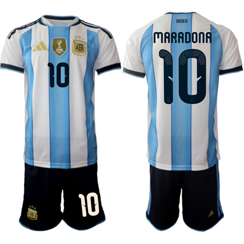 Argentina #10 MARADONA National Team FIFA x World Cup 2026 Home White On Field Jersey Argentina #10 MARADONA National Team FIFA x World Cup 2026 Home White On Field Jersey