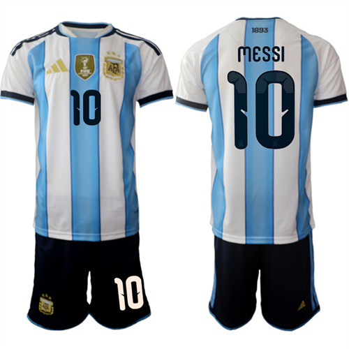 Argentina #10 Lionel Messi National Team FIFA x World Cup 2026 Home White On Field Jersey Argentina #10 Lionel Messi National Team FIFA x World Cup 2026 Home White On Field Jersey