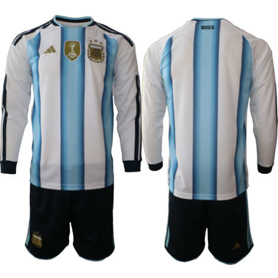 Argentina Blank Long Sleeve National Team FIFA x World Cup 2026 Home White On Field Jersey