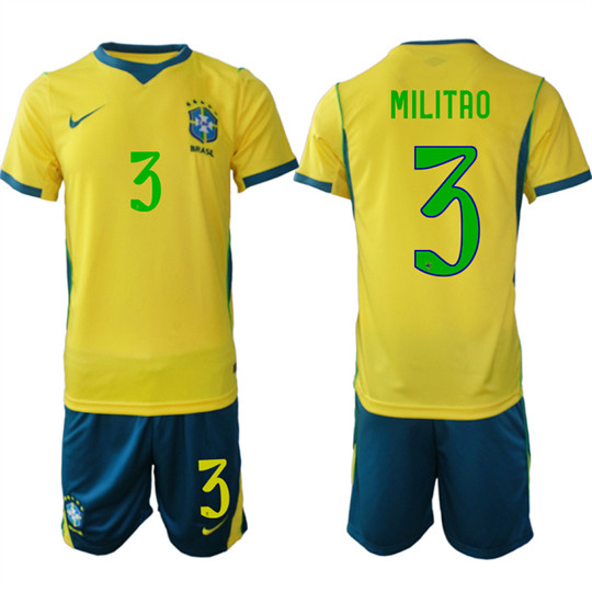 Brazil #3 MILITAO National Team FIFA x World Cup 2026 Home On Field Jersey Brazil #3 MILITAO National Team FIFA x World Cup 2026 Home On Field Jersey