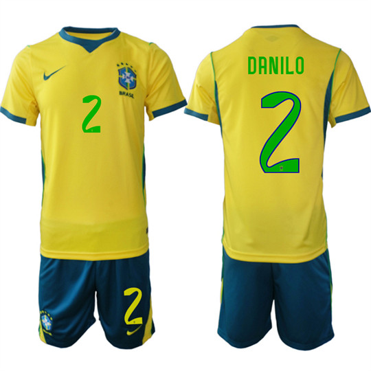 Brazil #2 DANILO National Team FIFA x World Cup 2026 Home On Field Jersey Brazil #2 DANILO National Team FIFA x World Cup 2026 Home On Field Jersey