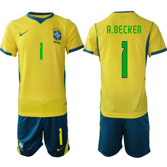 Brazil #1 A.BECKER National Team FIFA x World Cup 2026 Home On Field Jersey Brazil #1 A.BECKER National Team FIFA x World Cup 2026 Home On Field Jersey