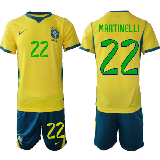 Brazil #22 MARTINELLI National Team FIFA x World Cup 2026 Home On Field Jersey Brazil #22 MARTINELLI National Team FIFA x World Cup 2026 Home On Field Jersey
