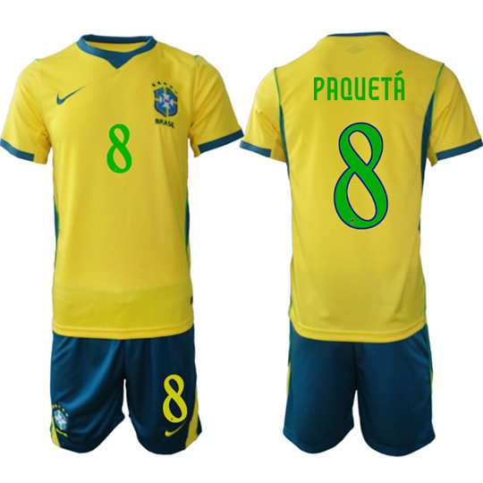 Brazil #8 PAQUETA National Team FIFA x World Cup 2026 Home On Field Jersey Brazil #8 PAQUETA National Team FIFA x World Cup 2026 Home On Field Jersey
