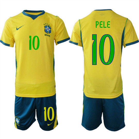 Brazil #10 PELE National Team FIFA x World Cup 2026 Home On Field Jersey Brazil #10 PELE National Team FIFA x World Cup 2026 Home On Field Jersey