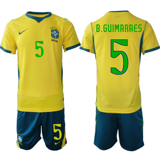 Brazil #5 B.GUIMARAES National Team FIFA x World Cup 2026 Home On Field Jersey Brazil #5 B.GUIMARAES National Team FIFA x World Cup 2026 Home On Field Jersey