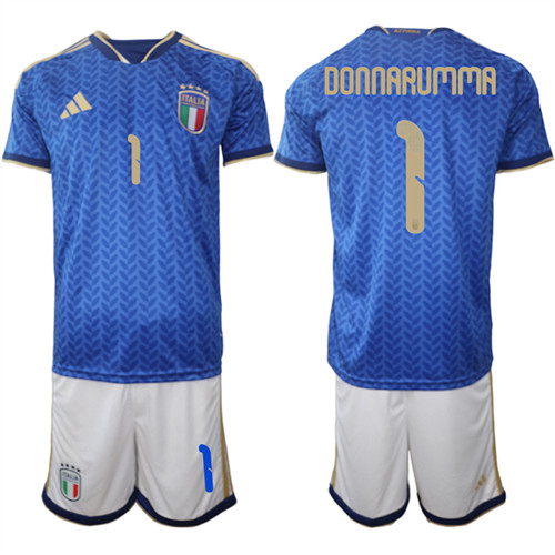 Italy #1 DONNARUMMA National Team FIFA x World Cup 2026 Home Blue On Field Jerseys