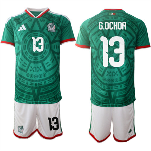 Mexico #13 G.OCHOA National Team FIFA x World Cup 2026 Home Green On Field Jersey