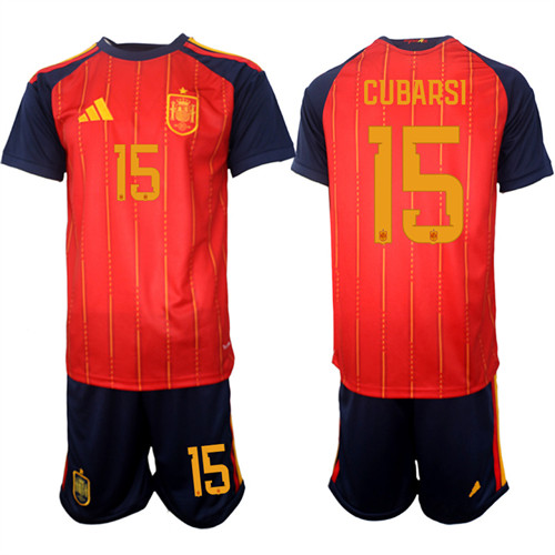 Spain #15 CUMARSI National Team FIFA x World Cup 2026 Home Red On Field Jerseys